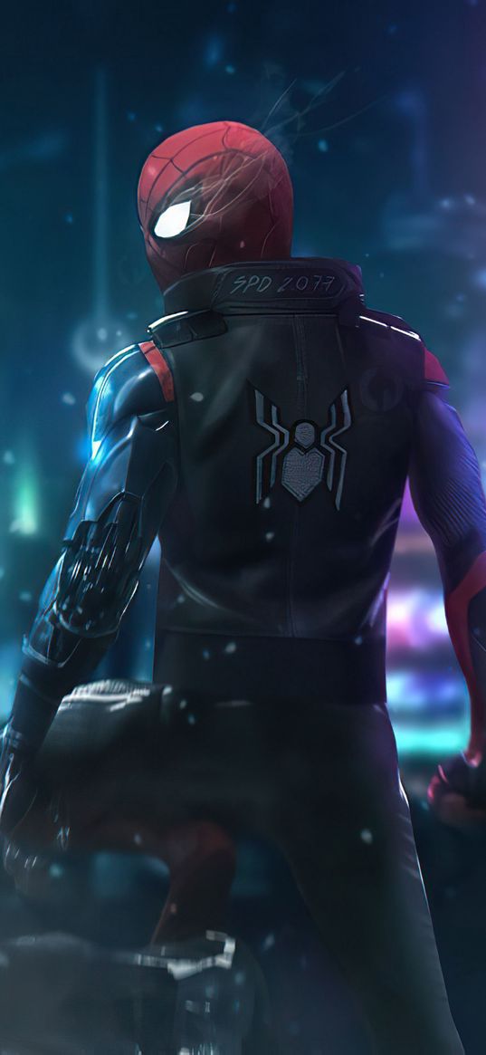 spiderman, spider-man, cyberpunk, artwork, superhero, movie, marvel