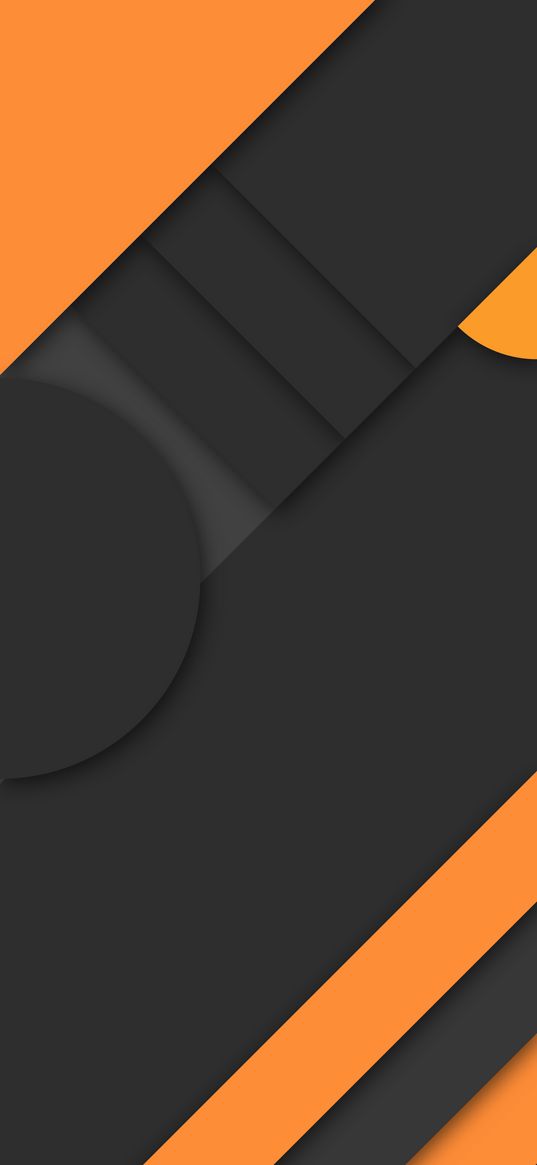 minimalism, abstract, vector, black, orange