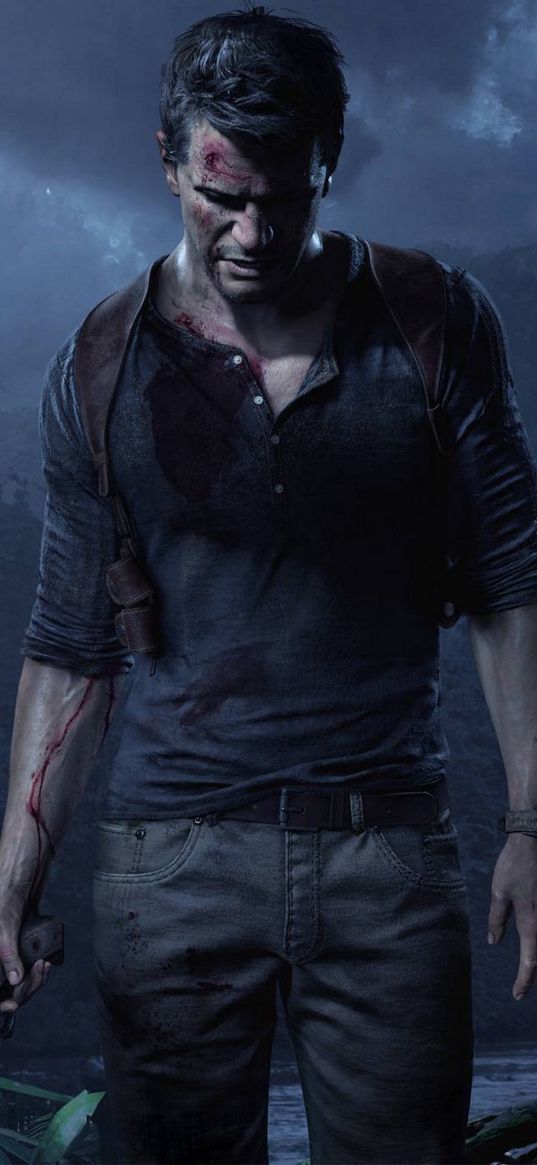 uncharted, nathan drake, games, guy, gun