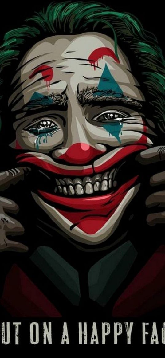 joker, smile, put on happy face