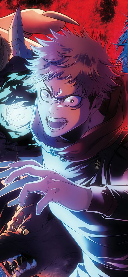 jujutsu kaisen, itadori yuji, anime, manga, character, art, hd