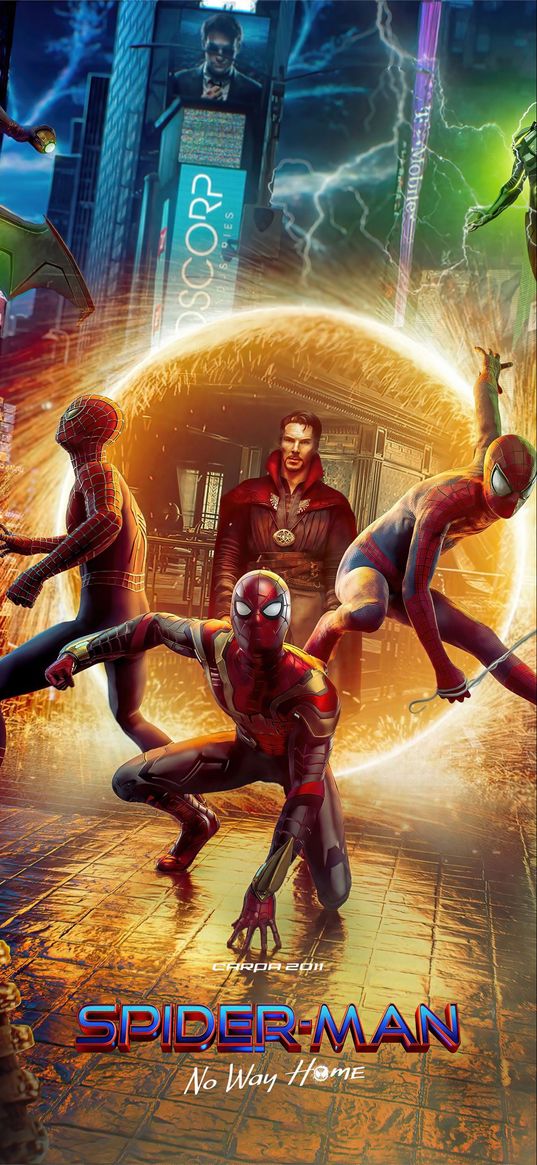 spider-man, doctor strange, marvel, comics, movies, no way home, poster