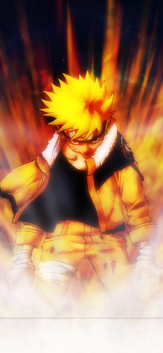 naruto, anime, boy, character, explosion, art