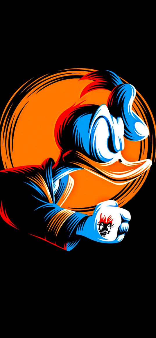 donald duck, disney, character, duck, digital art