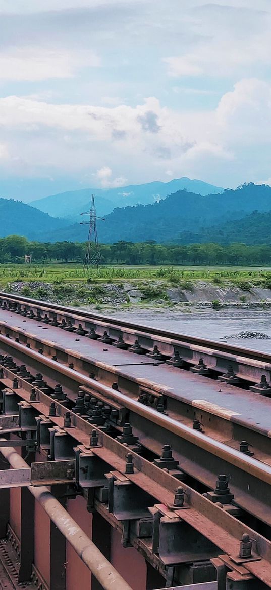 north bengal, india, train, railway, landscape