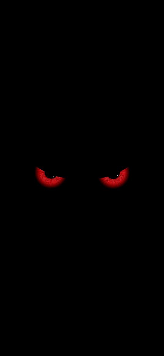 eyes, look, red, art, black background