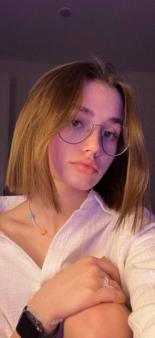 tik tok, chapaeva, girl, blogger, glasses