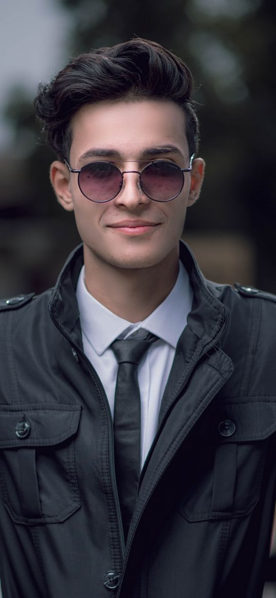 man, model, glasses, stylish, shirt