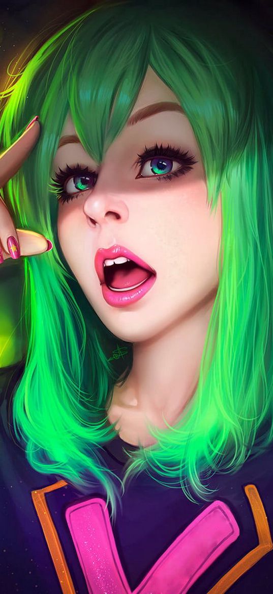 anzujaamu, cosplayer, cosplay, girl, green hair, art