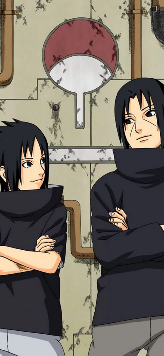 itachi, sasuke, naruto, anime, guys, hoodie, uchiha, pipes, art