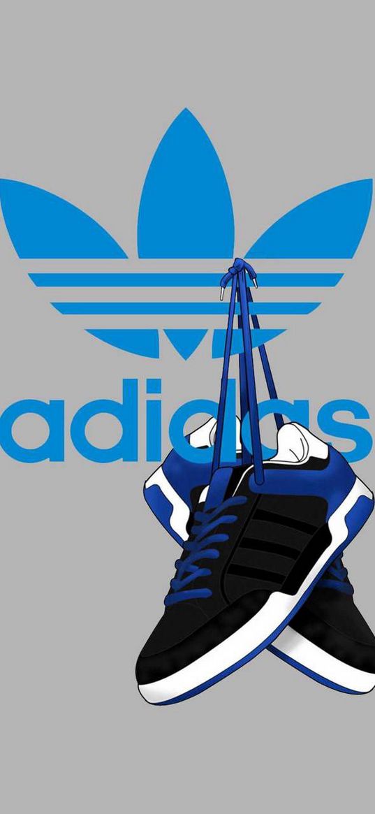 adidas, logo, sports, sneakers, blue