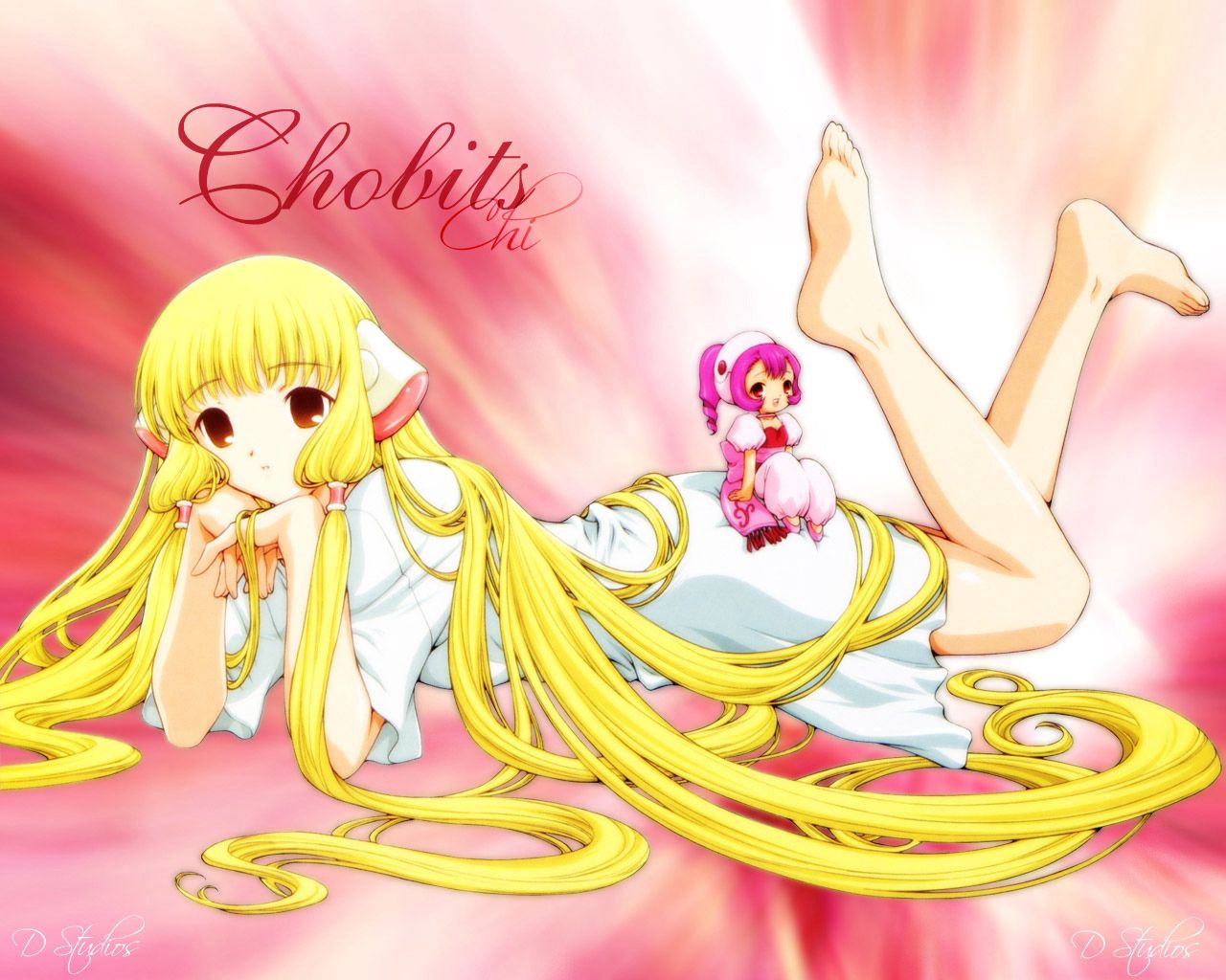 chobits, girl, blond, pose, legs