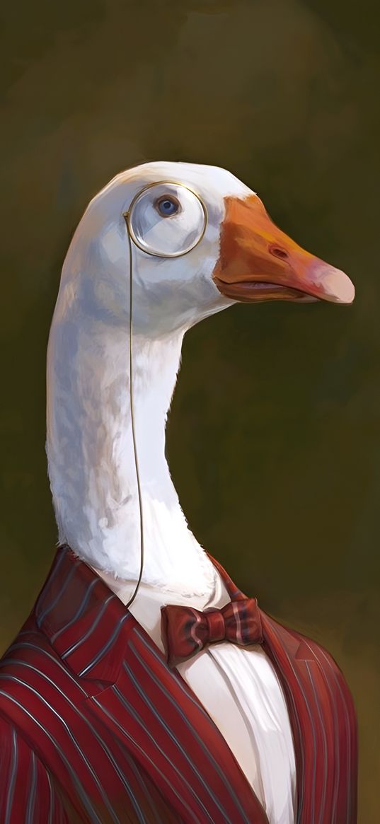 goose, animal, costume, art, illustration