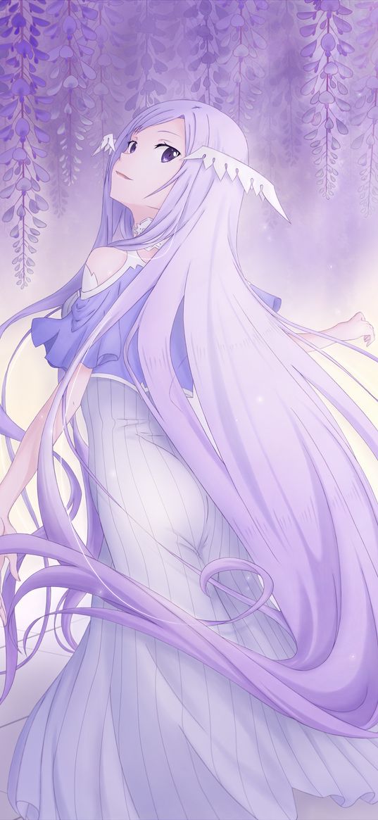 quinella, sword art online, anime, girl, game, art, purple