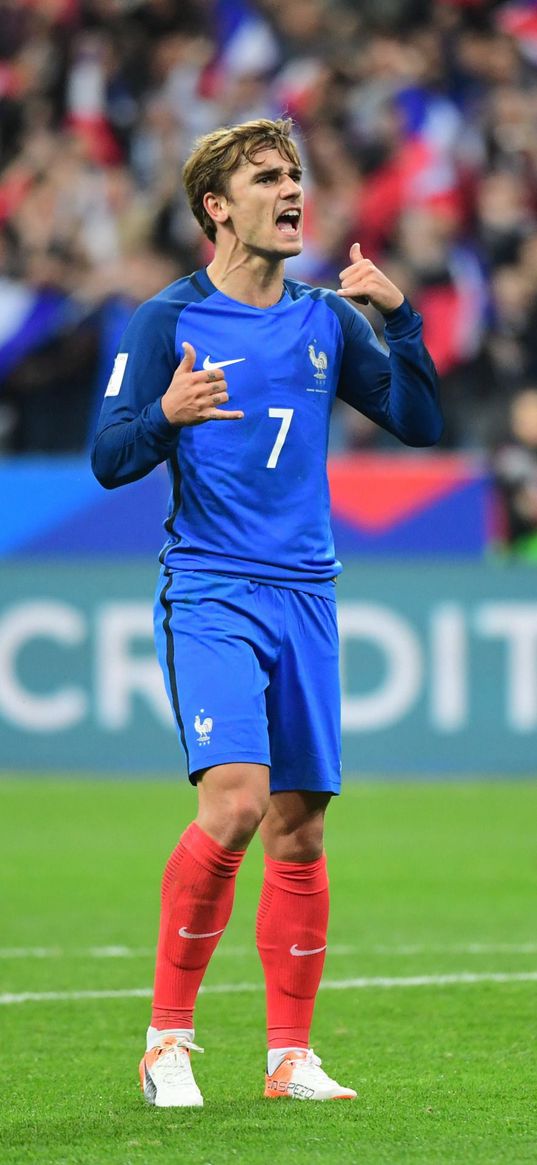 antoine griezmann, footballer, football, france, emotions, stadium