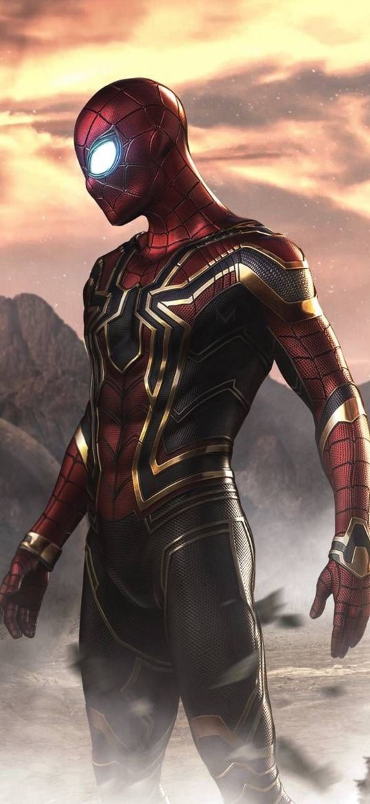 iron spider, spider-man, superhero, marvel, comics, movies, art