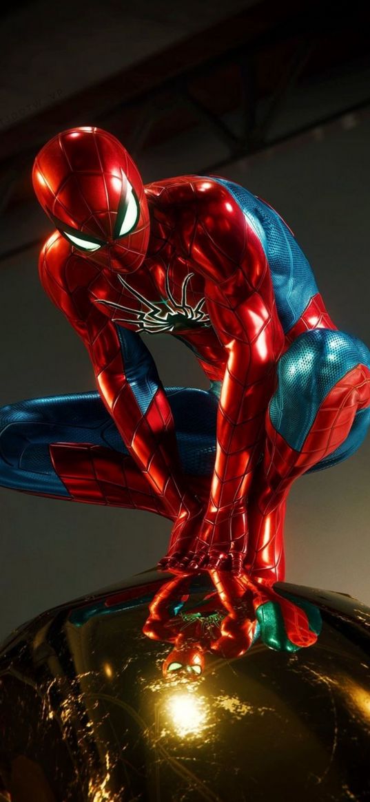 spider-man, superhero, comics, marvel, games, reflection, art