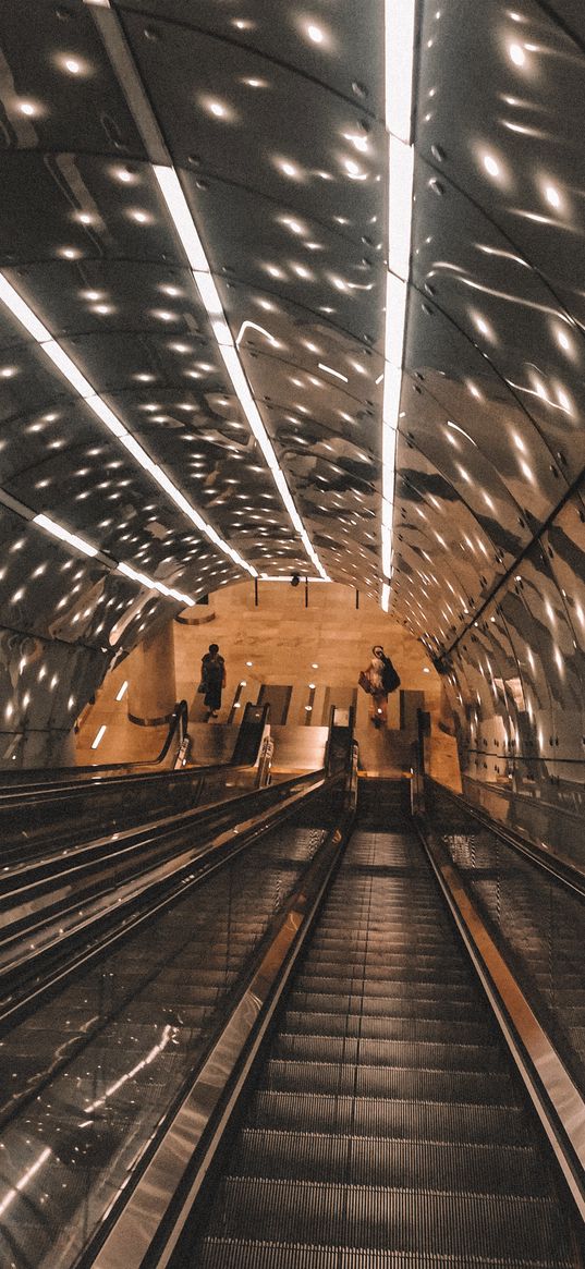 escalator, city, subway, aesthetics, travel