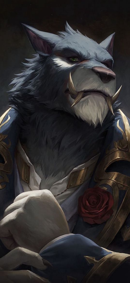 wolf, world of warcraft, warcraft, worgen, heartstone, game, art