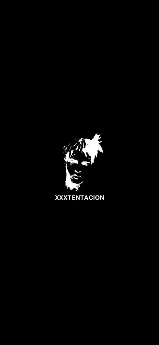 xxxtentacion, rapper, musician, silhouette, black background