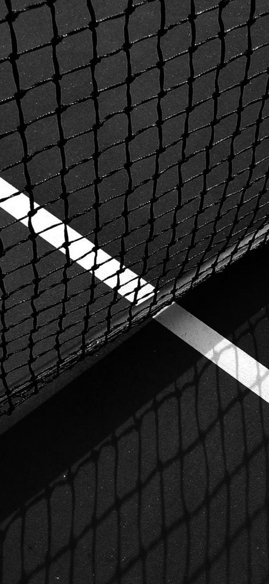 court, tennisnet, line, shadow