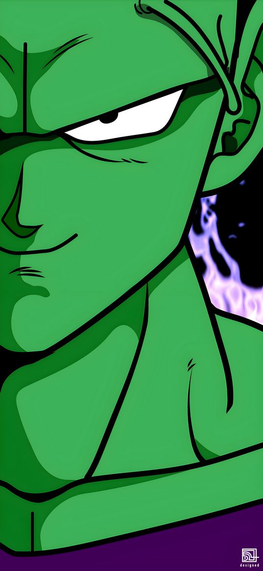 piccolo, dragon ball, character, mustache, green, face, art