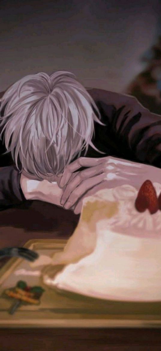 gojou satoru, jujutsu kaisen, gojo, anime, guy, character, art, cake