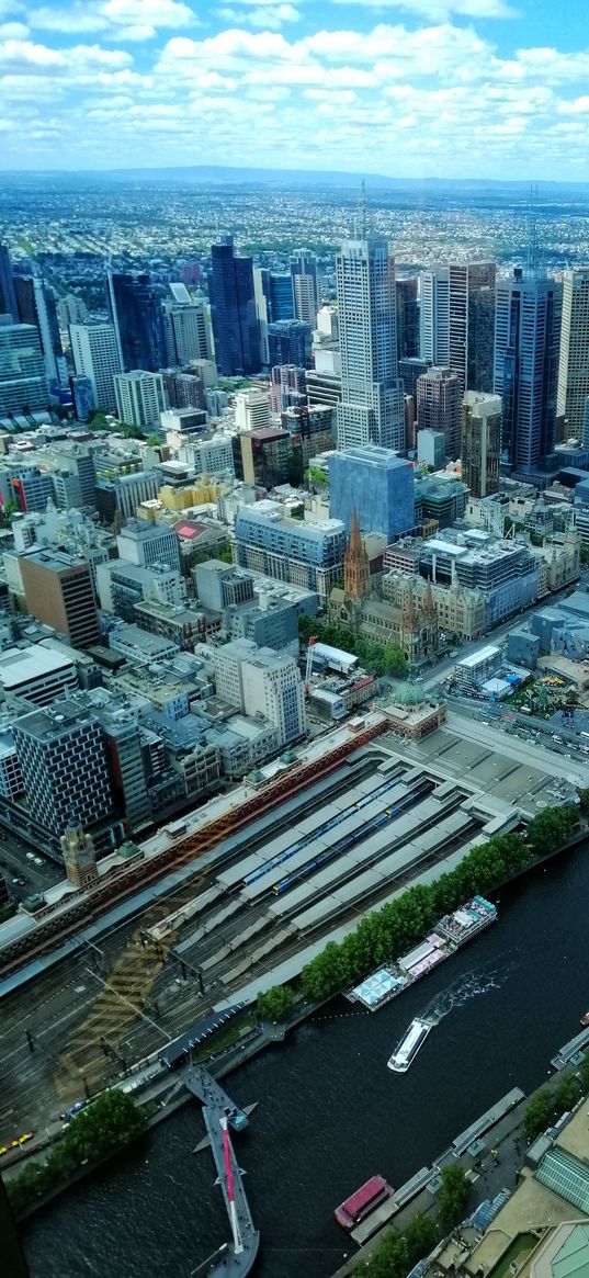 city, melbourne, australia, beautiful, river, streets, building, skyscrapers