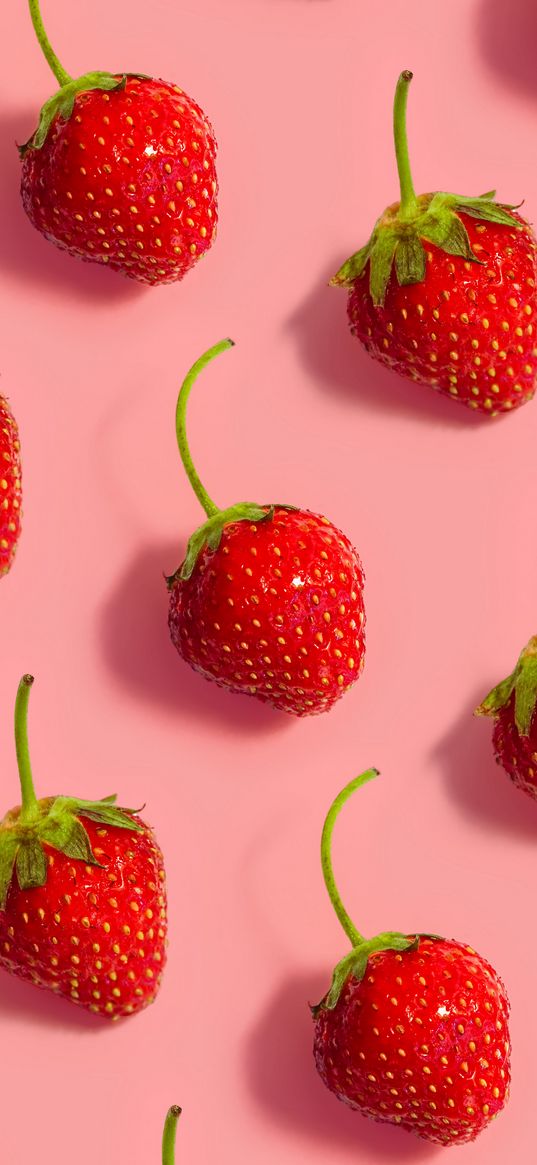 strawberry, berry, pattern, texture