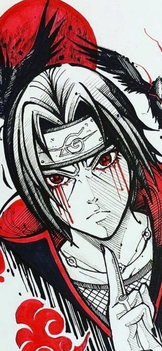 naruto, itachi, guy, anime, art, character