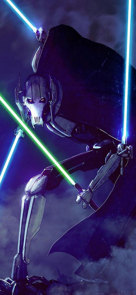 star wars, general grievous, lightsaber