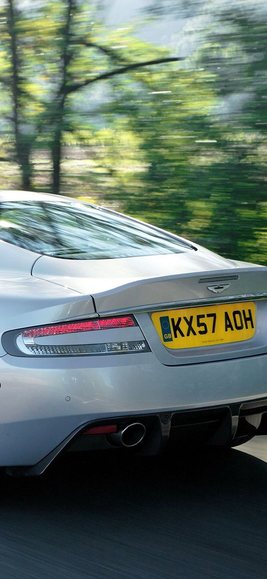 aston martin, dbs, 2008, white, rear view, cars, nature