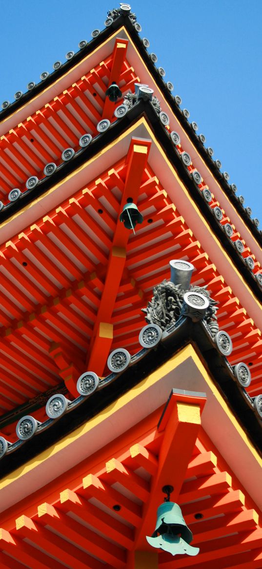 pagoda, roof, bells, architecture