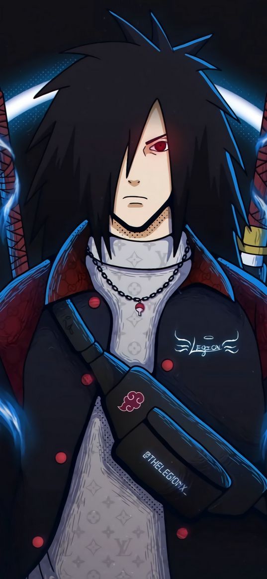 madara uchiha, naruto, anime, character, art, style