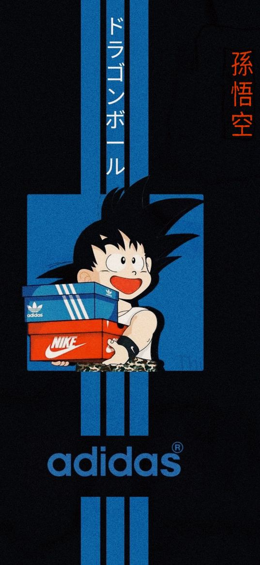 adidas, goku, dragon ball z, anime, art, new, popular, favorites