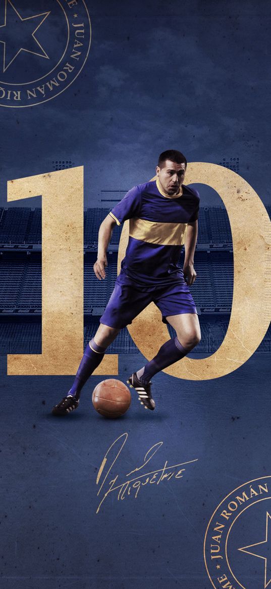 juan roman riquelme, football player, poster, autograph