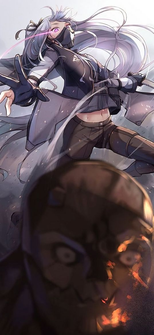 anime, art, girl, girls frontline, attack