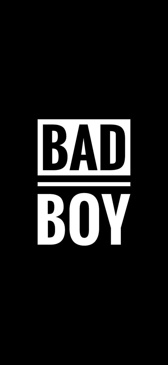 title, black, white, bad boy