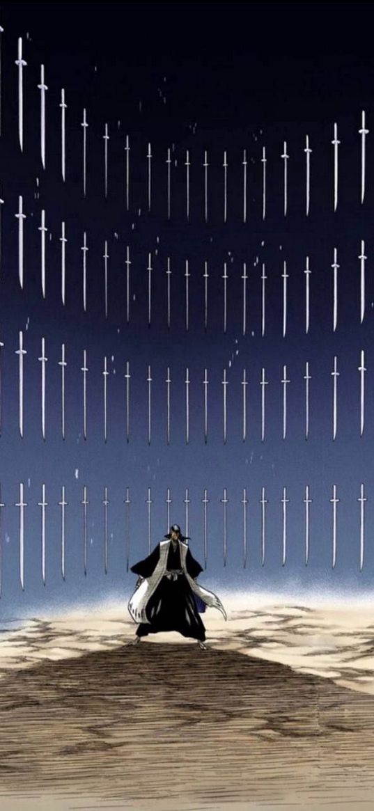 bleach, byakuya kuchiki, captain, bankai, swords, anime, art