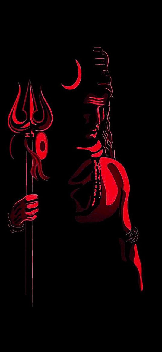 shiva, god, trident, art