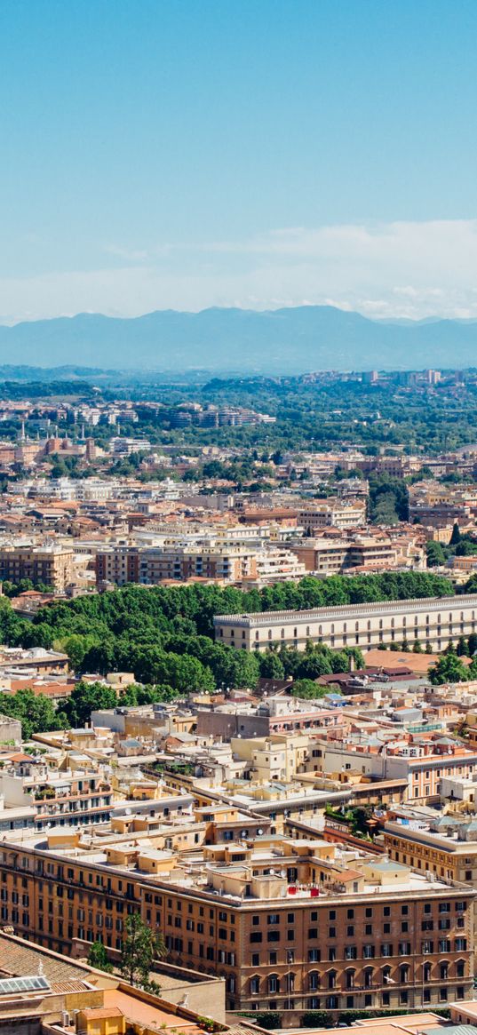 buildings, architecture, streets, trees, city, rome