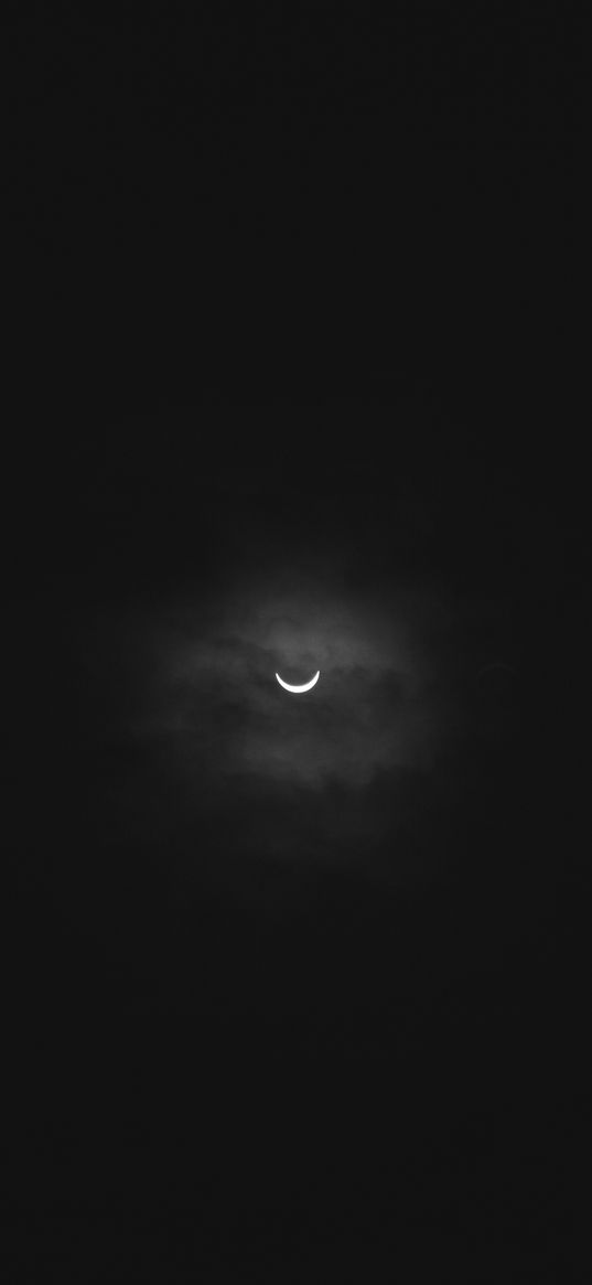 moon, eclipse, clouds, black