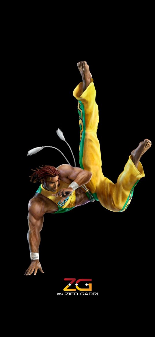 tekken, eddie gordo, games, fighter, art, black background