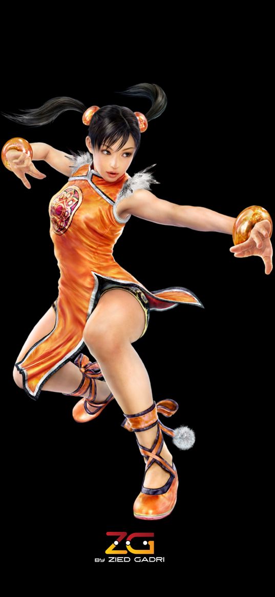 tekken, lin xiaoyu, games, girl, fighter, art, black background