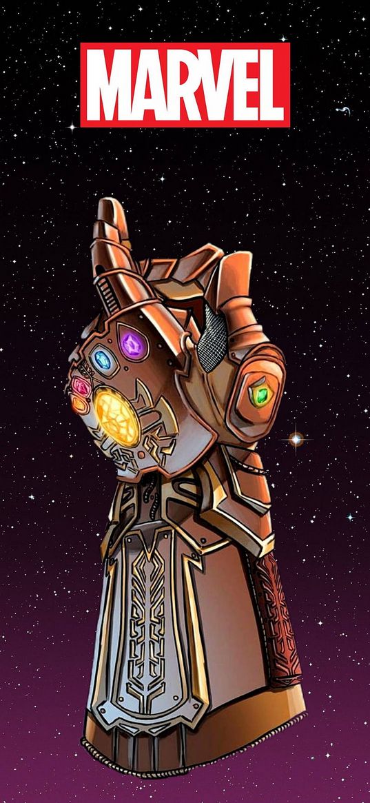 thanos, infinity gauntlet, infinity stones, marvel, stars, cosmos, art