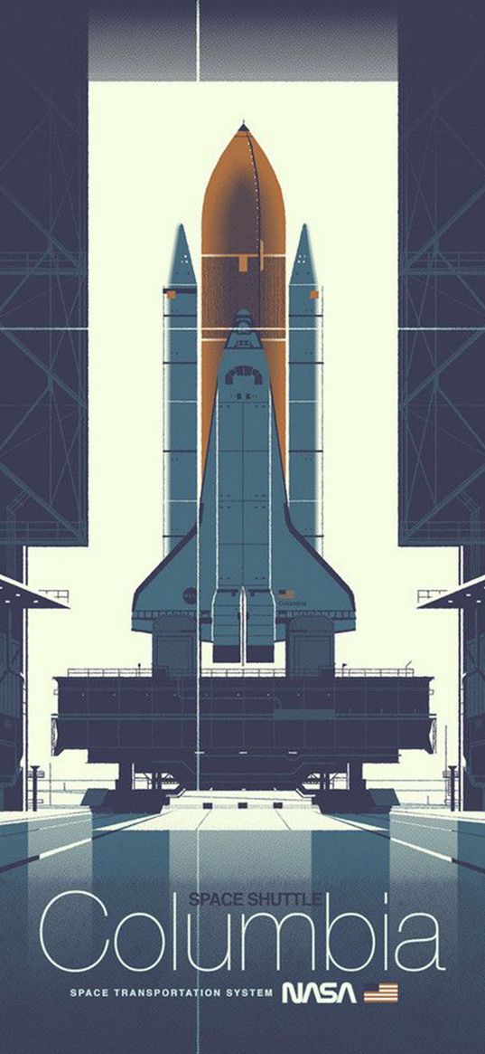 space, illustration, retro, rocket