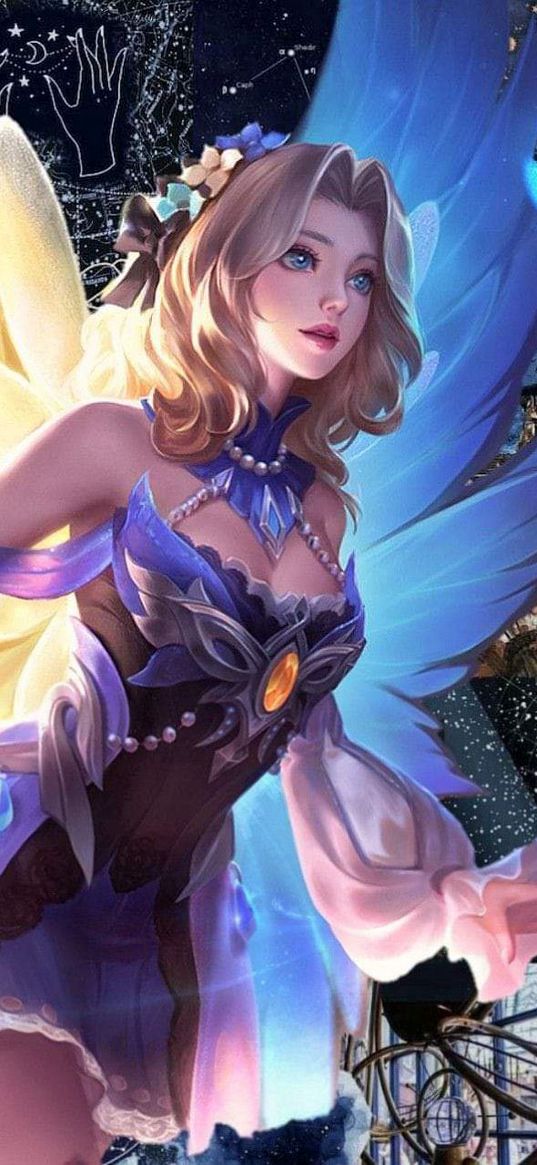 mobile legends, game, girl, fairy, animation, art