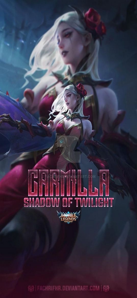 carmilla, mobile legends, game, character, girl, animation