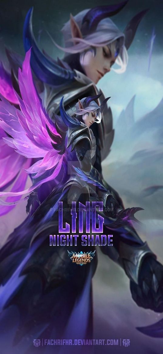 ling, night shade, mobile legends, game, character, animation