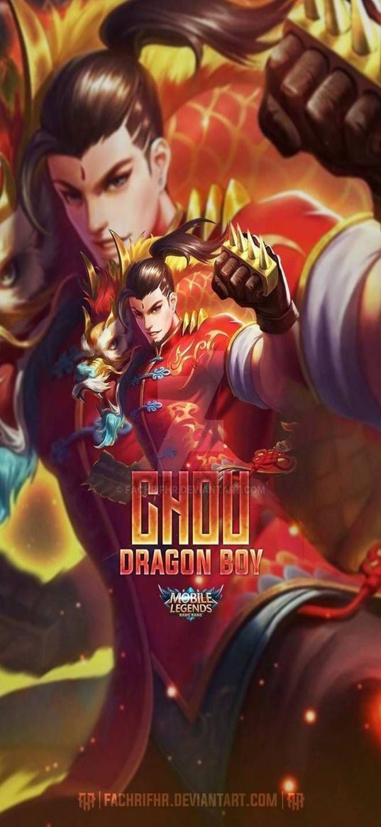 chou, dragon boy, mobile legends, game, character, animation